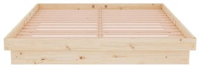 Estrutura de cama 140x190 cm madeira maciça