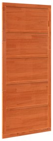 Porta de Celeiro Castanho Encerado 80x208 cm Madeira Sólida Pinho