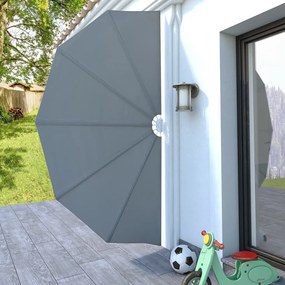 Toldo lateral dobrável para terraço 160 cm cinzento