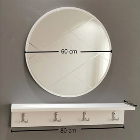 Hall Stand V100 – Branco – Largura: 80 cm Altura: 15 cm Profundidade: