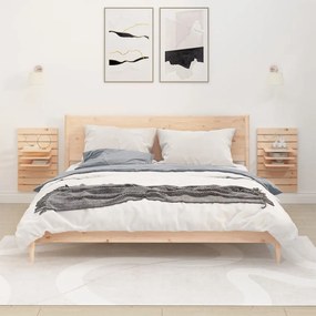 vidaXL Prateleiras de montagem na parede 2 pcs pinho maciço