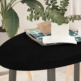 vidaXL Tampo de mesa 100x50x4 cm carvalho maciça oval castanho-escuro