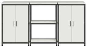 Conjunto de Armazenamento de Cozinha 3 pcs Branco