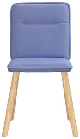 Cadeiras de jantar 4 pcs Jeans Tecido Azul