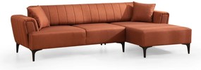 ****  
Sofá-Cama de Canto Hamlet – Vermelho Telha – 270x140 cm

**