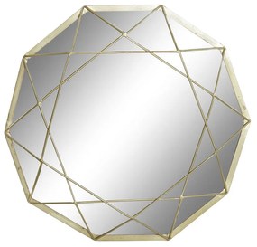Espelho de Parede Dkd Home Decor 50 X 5 X 52 cm Cristal Dourado Ferro