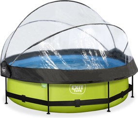 Piscina redonda Lime ø300x76cm com bomba de filtragem e cobertura - Verde