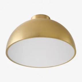 Luminária De Teto Led De Ferro Gongo Dourado - Sklum