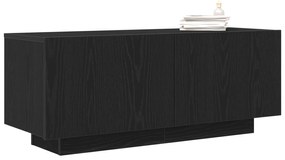 Estante para TV vidaXL Preta em Carvalho 100x35x40 cm em Madeira Engen