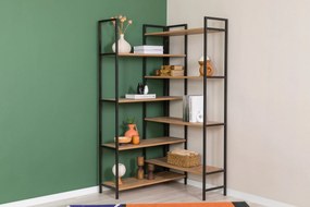 Estante Edra – Pinho Atlântico Preto – 94x177x94 cm