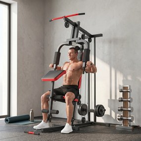 Máquina de Musculação com Polia Alta e Baixa (PESOS NÃO INCLUIDOS), Para Peito e Pernas, Compatível com Discos de 25 e 50 mm (Não Incluídos)