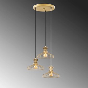 Chandelier Events – Dourado Brilhante – 47 x 47 x 115 cm