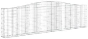 Cestos gabião arqueados 2pcs 400x30x100/120cm ferro galvanizado