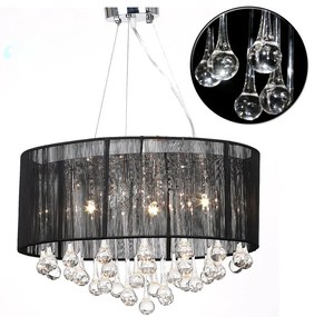 Candelabro preto com 85 cristais