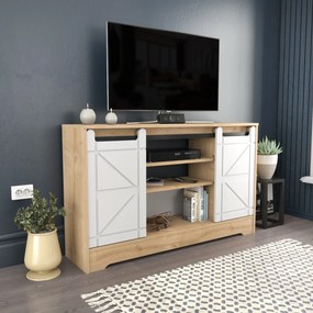 Móvel para TV Ahris – Carvalho Branco – 140x35x85 cm