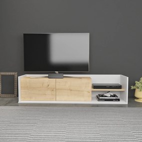 Móvel TV Krog – Branco Carvalho – 160x35x36,8 cm