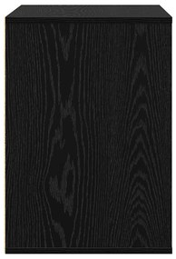 Cômoda de Canto Carvalho Preto 60x41x58 cm Madeira de Engenharia
