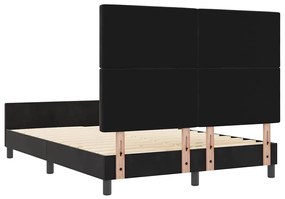 Cama vidaXL Preta 160x200 cm Veludo