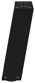 Pés para mesa de centro em formato de U, 2 peças, preto, 30x(30-31) cm