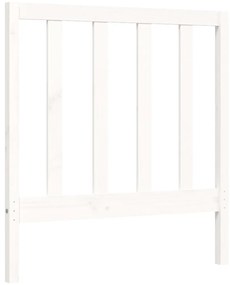 Cama sem colchão 90x200 cm madeira de pinho maciça branco
