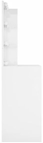 Toucador com LEDs 60x40x140 cm branco brilhante