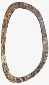 Espelho De Parede Irregular Em Pedra Natural Urkiz Mármore Castanho Emperador & 65 X 105 Cm - Sklum