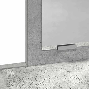 Mesa de maquilhagem vidaXL com gavetas Cinzento Concreto 100x41x140 cm