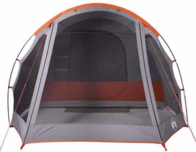 Tenda familiar túnel para 8 pessoas impermeável cinzento