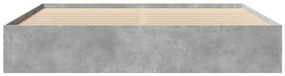Estrutura de cama 200x200 cm derivados de madeira cinza cimento