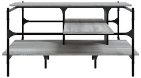 Mesa de centro 100x100x48,5cm derivados de madeira cinza sonoma