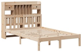 Cama com estante sem colchão 135x190 cm pinho maciço