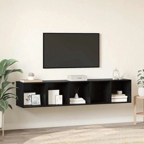 vidaXL Conjunto de Estantes para TV 2 pcs Carvalho preto