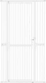 PawHut Barreira de Segurança para Cães e Gatos Extra Alta 180 cm Extensível 76-104 cm Separação 3,5 cm para Portas e Escadas Branco | Aosom Portugal