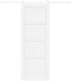 Porta de Correr vidaXL com Conjunto de Ferragens Branca 73.5x198.5 cm