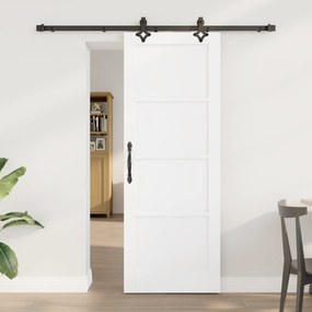 Porta Deslizante vidaXL com Ferragens Brancas 73.5 x 198.5 cm Madeira