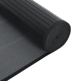 Tapete retangular 100x500 cm bambu preto