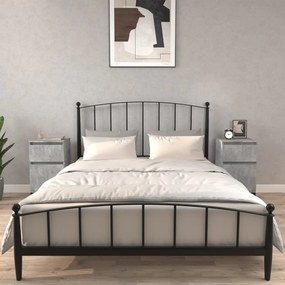 Mesas de cabeceira 2 pcs 40x35x70 cm cinzento cimento
