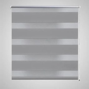 Estore de rolo 120 x 175 cm, linhas de zebra / Cinza