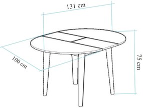 Conjunto de Mesa de Jantar Extensível e Cadeiras Vina – Pinho Atlântic