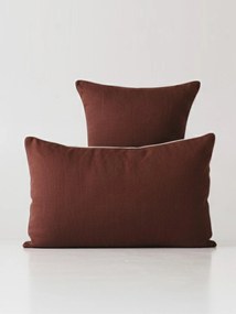Fronhas de almofada em linho Chocolate White, conjunto de 2
