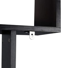 Estante de Parede 6 Prateleiras Armazenamento para CDs Livros em Casa 80x23x192 cm Preto