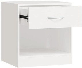 Mesa de cabeceira 2 pcs gaveta branca