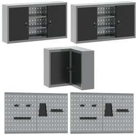 Conjunto de mesa para guardar ferramentas de 10 peças vidaXL em madeir
