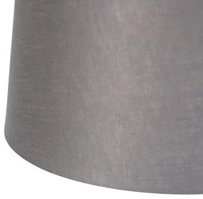 Candeeiro de suspensão com tons de linho cinzento escuro 35 cm - aço Blitz II Moderno
