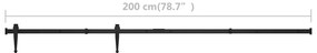 Mini kit para armário deslizante aço carbono 200 cm