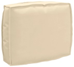 vidaXL Almofada de palete para encosto Bege 50 x 40 x 12 cm