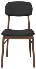 Cadeiras de jantar com almofadões 2 pcs madeira maciça castanho