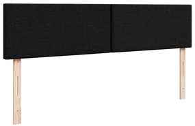 Estrutura de cama otomana com colchão 160x200 cm tecido preto