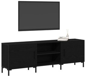 Armário para TV vidaXL Preta Carvalho 150x30x50 cm em Madeira Derivada