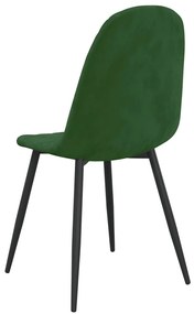 Cadeiras de jantar 2 pcs veludo verde-escuro